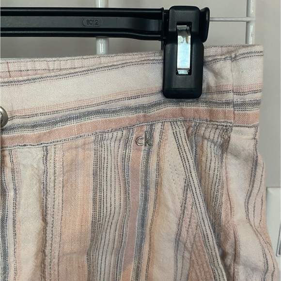 Calvin Klein Pink Pin Striped Shorts - Picture 3 of 8